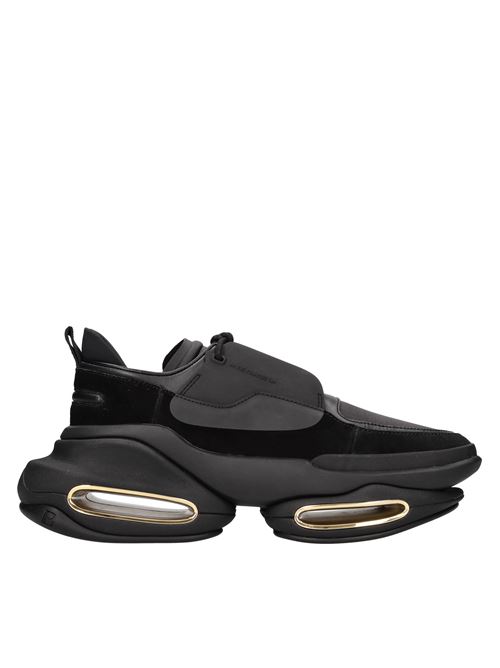 Leather and fabric sneakers BALMAIN PARIS | AM0VI277 LSSENERO